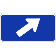 Right Oblique Directional Arrow tab sign