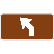 Advance Left Oblique Directional Arrow tab sign