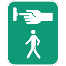 Pedestrian Signal Pushbutton Signs