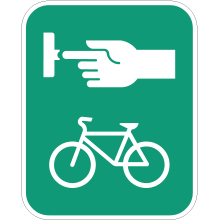 Bicycle Signal Pushbutton Signs