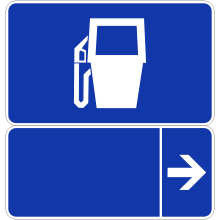 Signalisation d'un service de carburant 