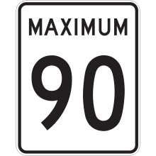 Limite de vitesse 90 km/h