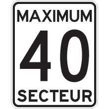 Speed Limit signs 40 km/h