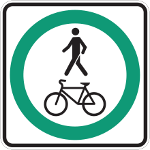 Trajet obligatoire pour piétons et cyclistes