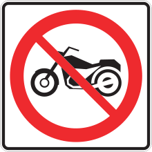Accès interdit aux motocyclistes