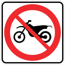 Accès interdit aux motocyclettes tout-terrain