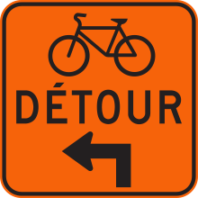 Cyclist Detour sign