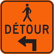 Pedestrian Detour sign