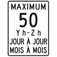 Limite de vitesse 50 km/h