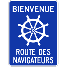 Identification de la route touristique (Route des Navigateurs)