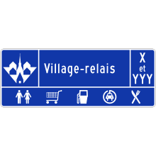 Village-relais sign