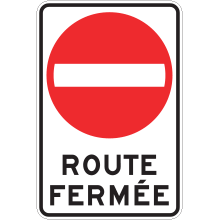 Route fermée (sens interdit)