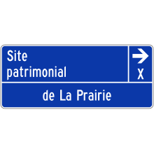 Acheminement vers un site patrimonial (La Prairie)