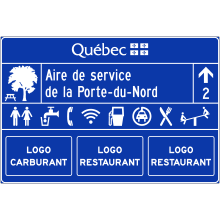 Service Area signs